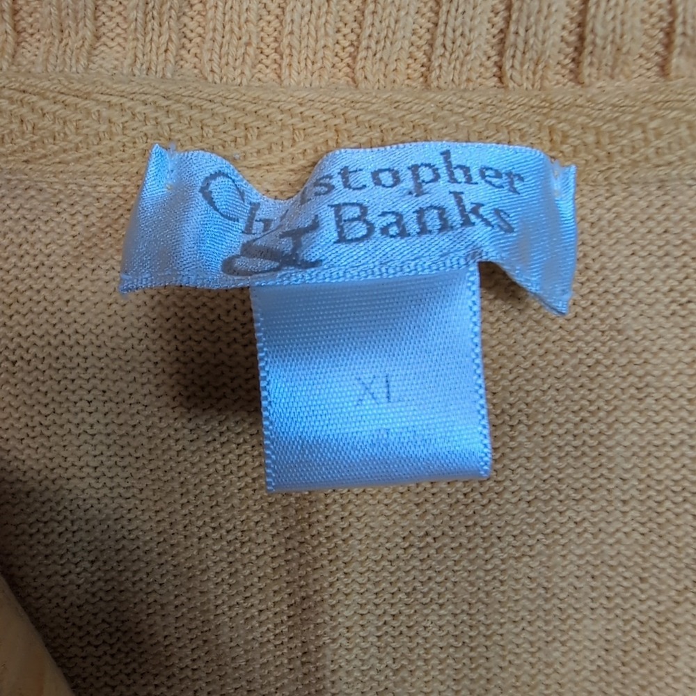 Christopher & Banks Shirt Womens XL Yellow  Casual Comfort Buttons‎ Lightweight - Picture 6 of 9